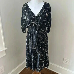 Anthropologie Moulinette Soeurs Silk Origami Dress size 4
